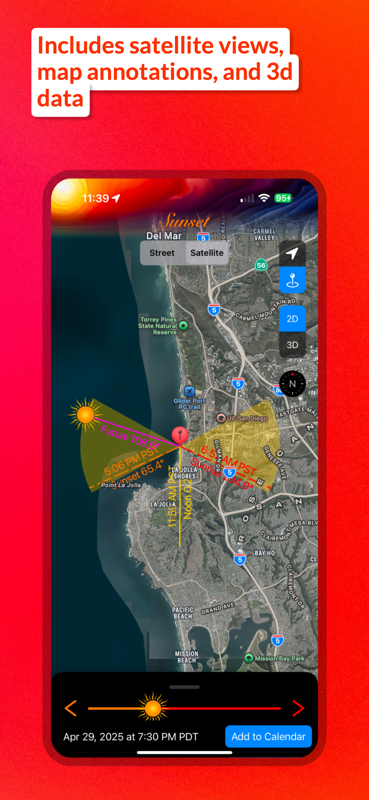 Screenshot - Includes satellite views, map annotations, and 3d data